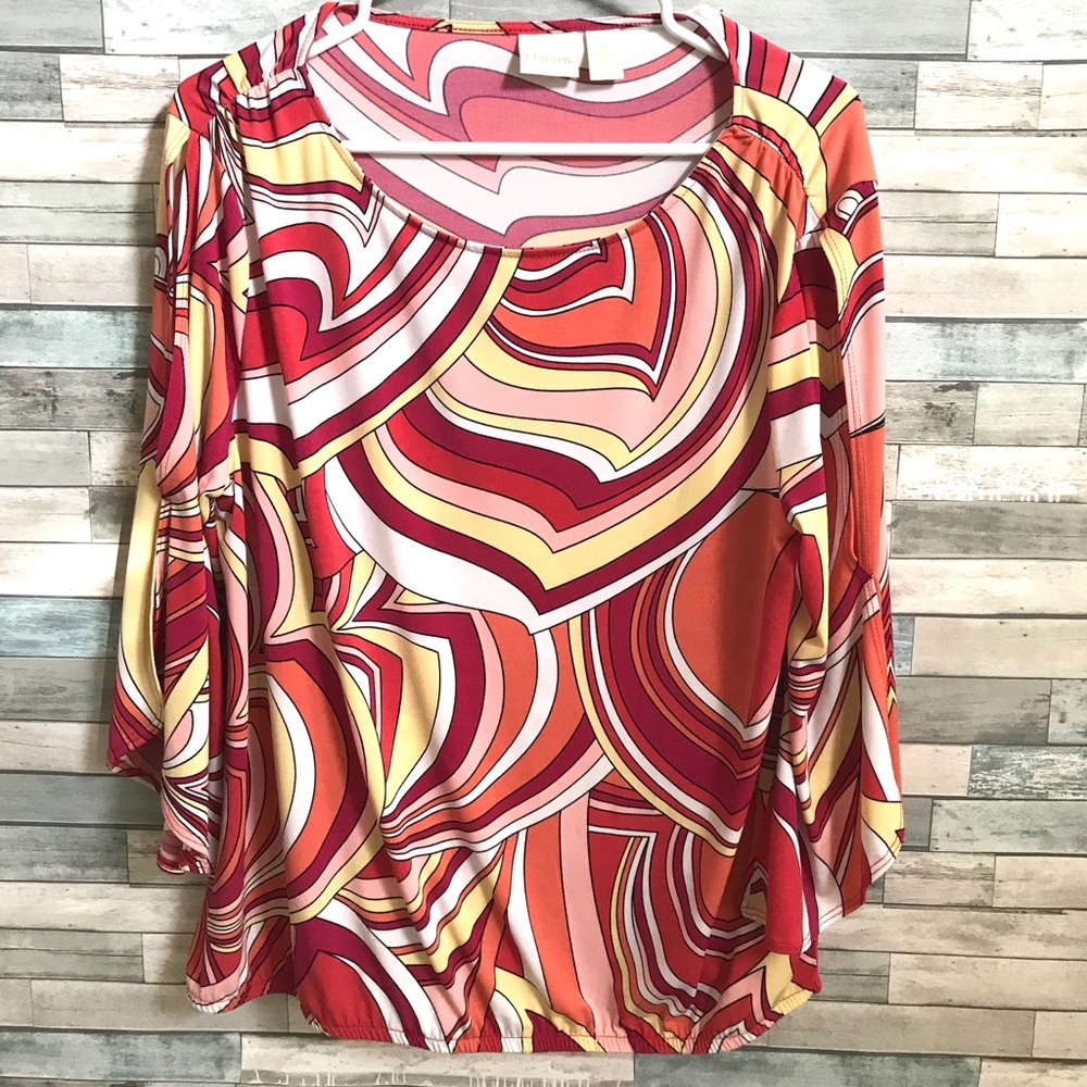 Chico’s size 2 women’s 3/4 sleeve blouse